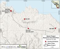 Figure 1  Drillhole location map, Banio Potash project