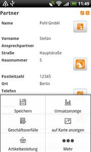 Bestellungen beim Kunden mit dem Smartphone aufnehmen