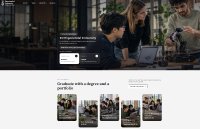 Screenshot Homepage XU Exponential University of Applied Science (Quelle: Xponential Education GmbH, Marlene-Dietrich-Allee 12B, 14482 Potsdam (Germany))