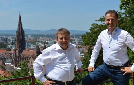 Heinz Rohmer & Marcus Munzert, Inhaber des Softwarepatents „Computerimplementiertes Verfahren zum Generieren von Computerprogrammcode“