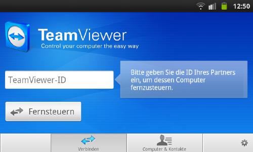 Screenshot TeamViewer Android App (www.teamviewer.com)