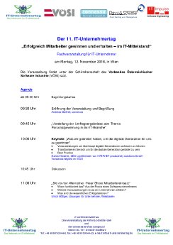 11. IT-Unternehmertag 12.11.2018 in Wien, Agenda und Anmeldung.pdf