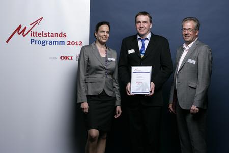 Hauptgewinner Dr. Gerold Monninger von Afriso mit Annette Großer und Michael Louis von Mindjet