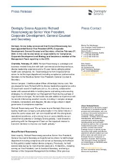 Dentsply Sirona_PR_Dentsply Sirona Appoints Richard Rosenzweig as Senior Vice President, Corpora.pdf