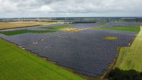 View of the Zwartowo solar park.