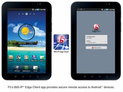 F5 apps provide secure access to corporate resources from devices running Android 4.x