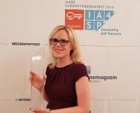 Dina Haack, Produktmarketing WMD Group, bei der Verleihung des IA4SP Award. Foto Helge Sanden