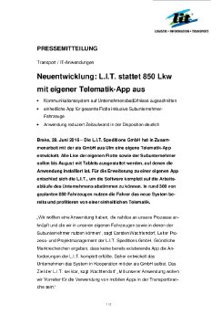 16-06-28 PM Neuentwicklung - L.I.T. stattet 850 Lkw mit eigener Telematik-App aus.pdf
