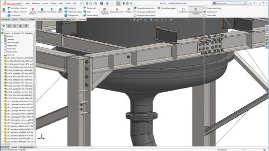 SolidSteel parametric in Solidworks steigert die Effizienz bei der Konstruktion von Stahlelementen