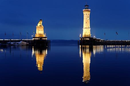 Lindau -bayerische Stadt am Bodensee zwischen Friedrichshafen und Bregenz