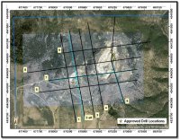 Layout der geophysikalischen Messlinien