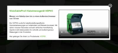Lightbox mit weiterführenden Produktinformationen