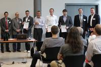 v.l.n.r: Prof. Dr. Andreas Oberweis (KIT), Dr. Michael Ranft (SWR), Bastian Karweg, Matthias Grund (andrena), Benjamin Klatt, Tobias Wüchner, Prof. Dr. Reußner (FZI), Hagen Buchwald (andrena)