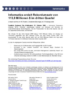 Informatica erzielt Rekordumsatz von 113,8 Millionen $ im dritten Quartal.pdf