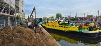 Der GRUNDODRILL28Nplus am Ufer der westlichen Oder – die Teilautomatisierung des Bohrvorgans entlastet die Mitarbeiter von schweren Aufgaben