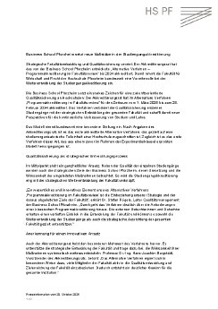 PM Akkreditierung Business School Pforzheim