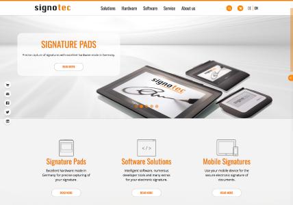 signotec presents new Website