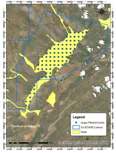 Figure 1. Drill map at Urgakh Naran.