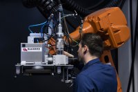 Testaufbau Scan-System mit Laser-Strahlformer (DOE)