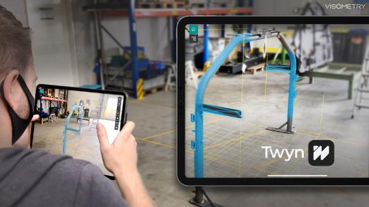 Produkt-Bild von Twyn: Augmented Reality überlagert den Digital Zwilling auf das Bauteil zum Soll/Ist-Abgleich für die Qualitätssicherung im Wareneingang