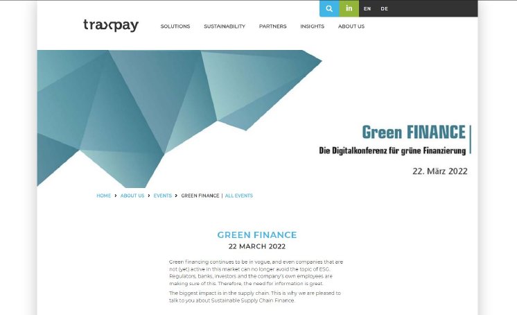 Green Finance - The digital conference for green financing 2022 Website Traxpay.JPG