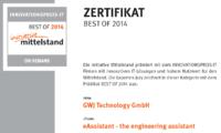eAssistant: Zertifikat BEST OF 2014 