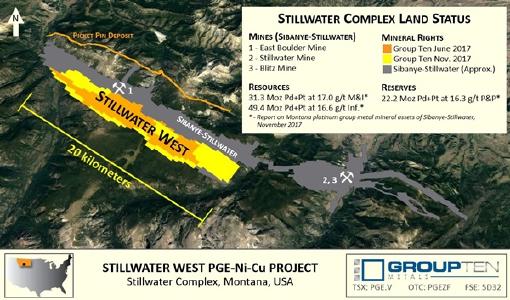 Der Stillwater-Komplex; Foto: Group Ten Metals
