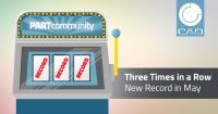 The triple is perfect: PARTcommunity shines for three months in a row with a new 3D CAD models download record
