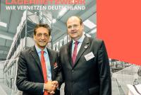 Bündeln Kompetenzen und Lagerflächen: Rui Macedo, Geschäftsführer der sht (l.) und Marc Possekel, Geschäftsführer LogCoop Lagernetzwerk