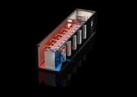 Durch die Hybrid-Technologie mit passiven Komponenten senken die Blue e+ Outdoor-Kühlgeräte nicht nur  CO₂ Emissionen, sondern lassen durch die platzsparende Integration an den Außenwänden auch mehr Platz für IT im Container