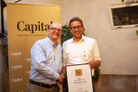 „Digital Lab Award 2019“ für werk_39. Nahmen stolz die Auszeichnung entgegen: Sören Lauinger (links), Vice President Intrapreneurship & Co-Creation und Prof. Dr. Boris Hofmann, Senior Vice President B. Braun Innovation Hub and Digital Innovation / Bildquelle: Nora Heinisch 