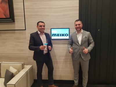 Picture shows Austrias best Sommelier Suwi Zlatic (left), here with Dejan Jovanovic (Employee MEIKO Belgrad) / Picture: Meiko