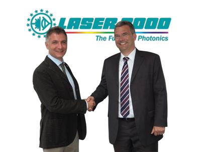 Herr Luca Magni Marketing and Sales Manager bei MPD und Dr. Holger Stupp Sales Group Manager bei Laser 2000 GmbH