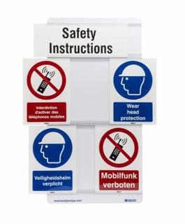 Neue Safety Signs Slider ermöglichen die flexible Informationsvermittlung in Gebäuden