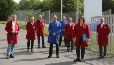 Auf dem Bild von links nach rechts: Andreas Körner, Christian Schäfer, Fritz Güntzler, Aleksandar Mijovic, Karsten Kurz, Erik Cziesla, Lena Düpont und Michael Geiger