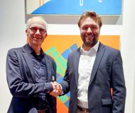 (v. l.) Peter Möhring, Managing Director Sicherheitsnetzwerk München, und Florian Kuckelkorn, Leiter integrierte Sicherheitslösungen G DATA CyberDefense.