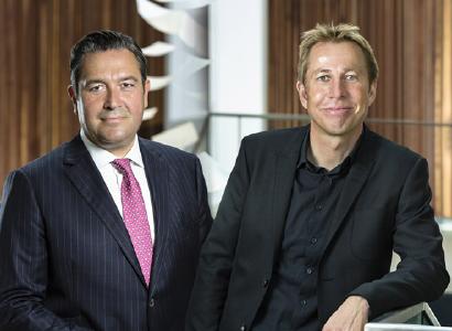 Thomas Radestock (l.) und Matthias Lemenkühler, Geschäftsführer der WMD Group. Abb. WMD