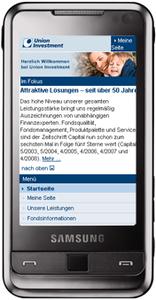 Adresse des Mobilportals: mobil.union-investment.de
