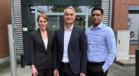  Das neue Führungsteam der proLogistik Group (v.ln.r.): Katharina Grasser (CFO), César Flores Rodríguez (CEO) und Thulackshan Mohan (CTO). Bild: proLogistik Group       