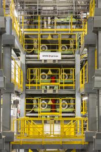 Blick in den Treiber der CC6 bei Dillinger Hütte zur Produktion von Brammen mit einer maximalen Dicke bis zu 500 Millimetern und einer Breite von 2.200 Millimetern