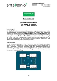 Fraunhofer IWES und entellgenio - Informationsveranstaltung Intelligenter Netzausbau 7 10 2014 i.pdf