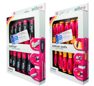 The 12-piece SoftFinish® screwdriver sets by Wiha cover a wide range of fastening applications and set the highest standards in terms of ergonomics, efficiency and functionality. In 2015, Wiha was the first hand tool manufacturer in the world to receive the AGR quality seal for this ergonomical screwdriver handle concept