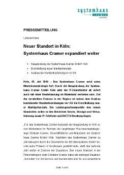 16-07-05 PM Neuer Standort in Köln - Systemhaus Cramer expandiert weiter.pdf