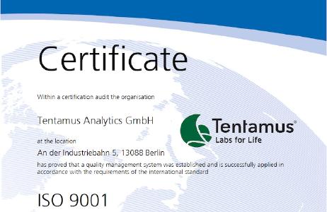 ISO 9001 Tentamus