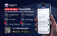 Entdecken Sie die Yukatel B2B App – der neue Standard für mobiles B2B-Shopping. Unterwegs einkaufen, TradeIN- und RMA-Aufträge verwalten, Verfügbarkeitsmeldungen erhalten und Wunschlisten nutzen. Jetzt im App Store und bei Google Play herunterladen.