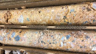 Figure 3. Drill Hole ML20-149CT CIZ diatreme breccia (6.8m @ 4 g/t Au & 1.2 g/t Ag)