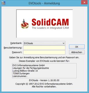 Werkzeugverwaltung EVOtools als spezielle SolidCAM-Edition