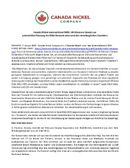 11012021_DE_Canada Nickel Canada Nickel Announces MOU with Glencore 20210107 adt clean DE.pdf