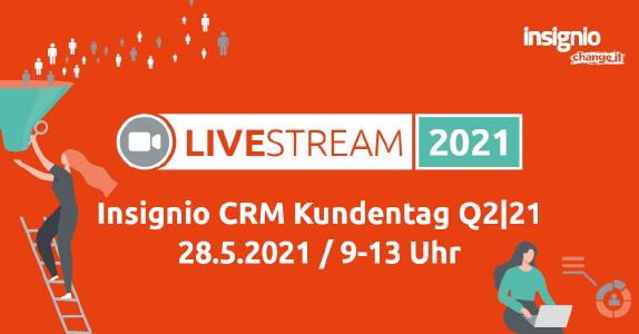 Ein voll digitales Insignio Event voller spannender Vorträge, News und Tech-Innovationen rund um das Thema CRM – nicht verpassen!
