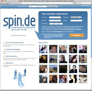 Login-Seite der Spin.de-Community